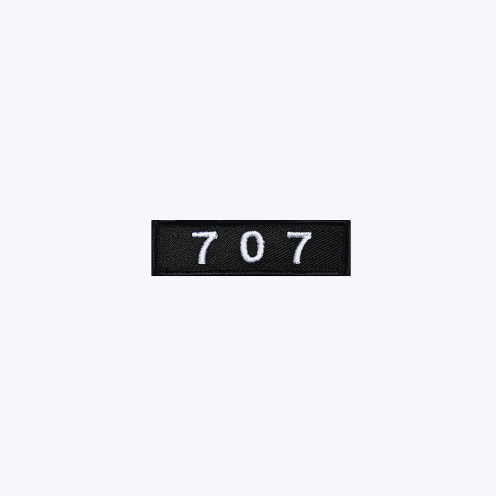군인패치 / 707 검정+흰색 BW72