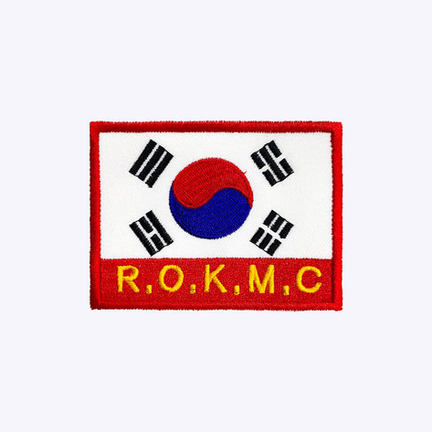 군인패치 / 해병대 ROKMC 태극기 - 빨강