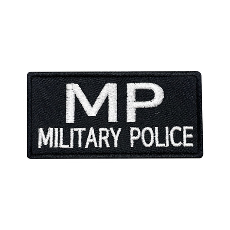군인패치 / MP miltary police 검정 10X5 컴뱃 B005