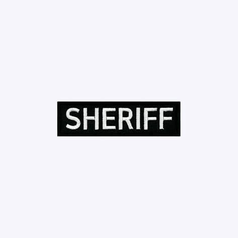 경호 패치 / SHERIFF 검정+흰색 BW103
