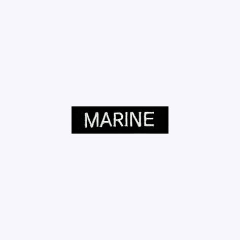 군인 패치 / MARINE 검정+흰색 BW72