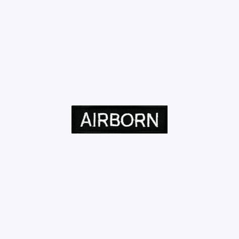 군인 패치 / AIRBORN 검정+흰색 BW72