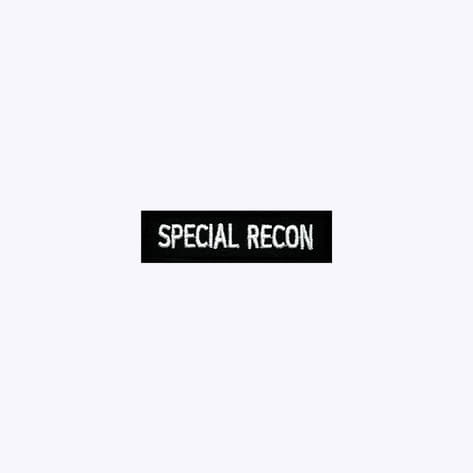 군인 패치 / SPECIAL RECON 검정+흰색 BW72