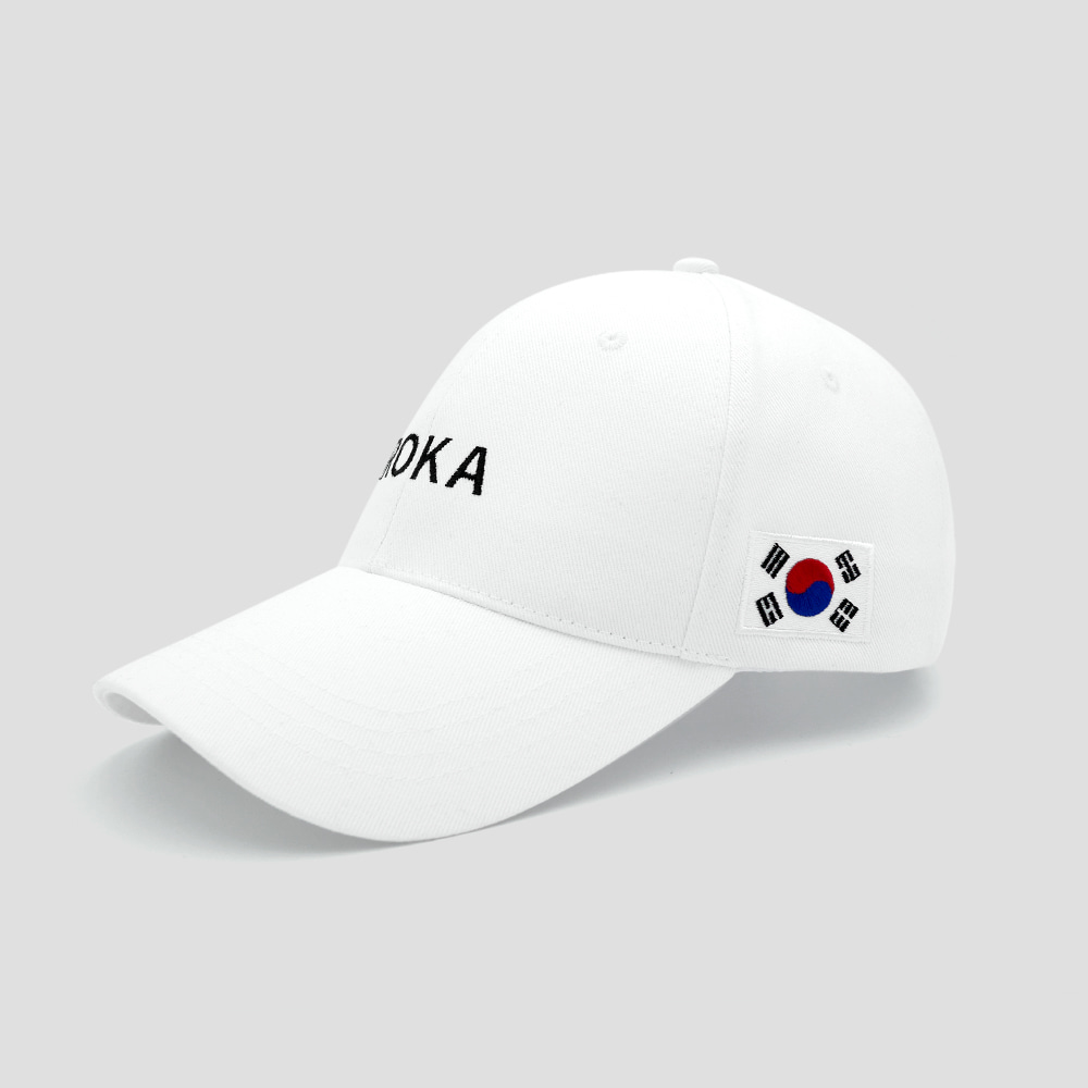 군인 모자 / ROKA 로카 태극기 모자 흰색