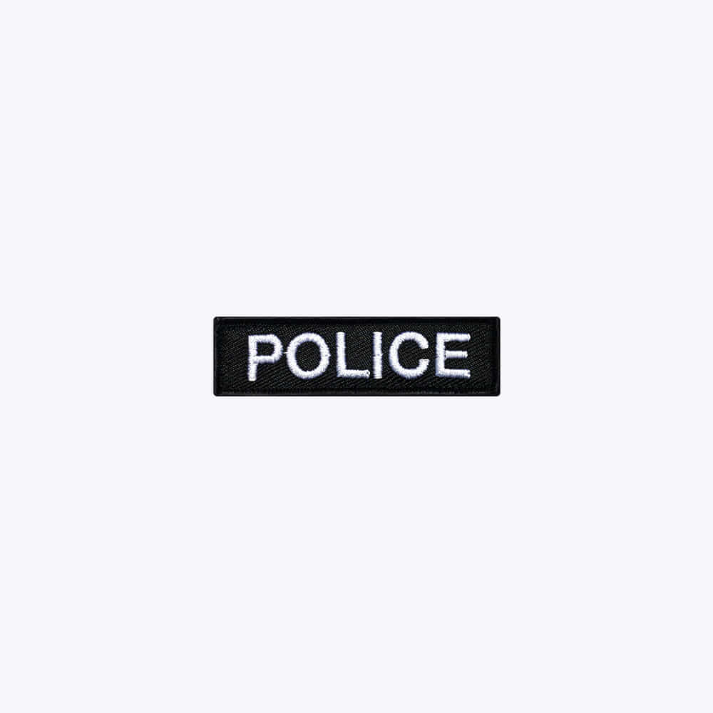 경찰 패치 / POLICE 검정+흰색 BW72