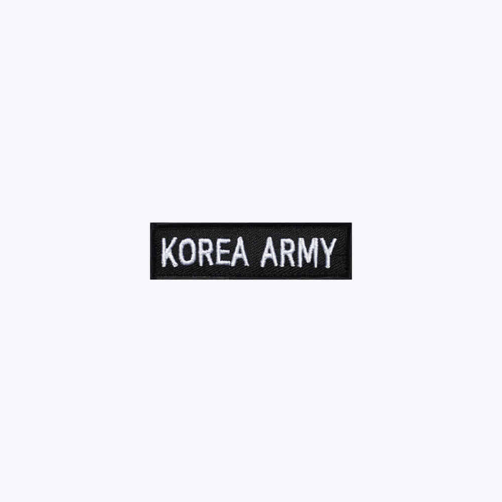 군인패치 / KOREA ARMY 검정+흰색 BW72