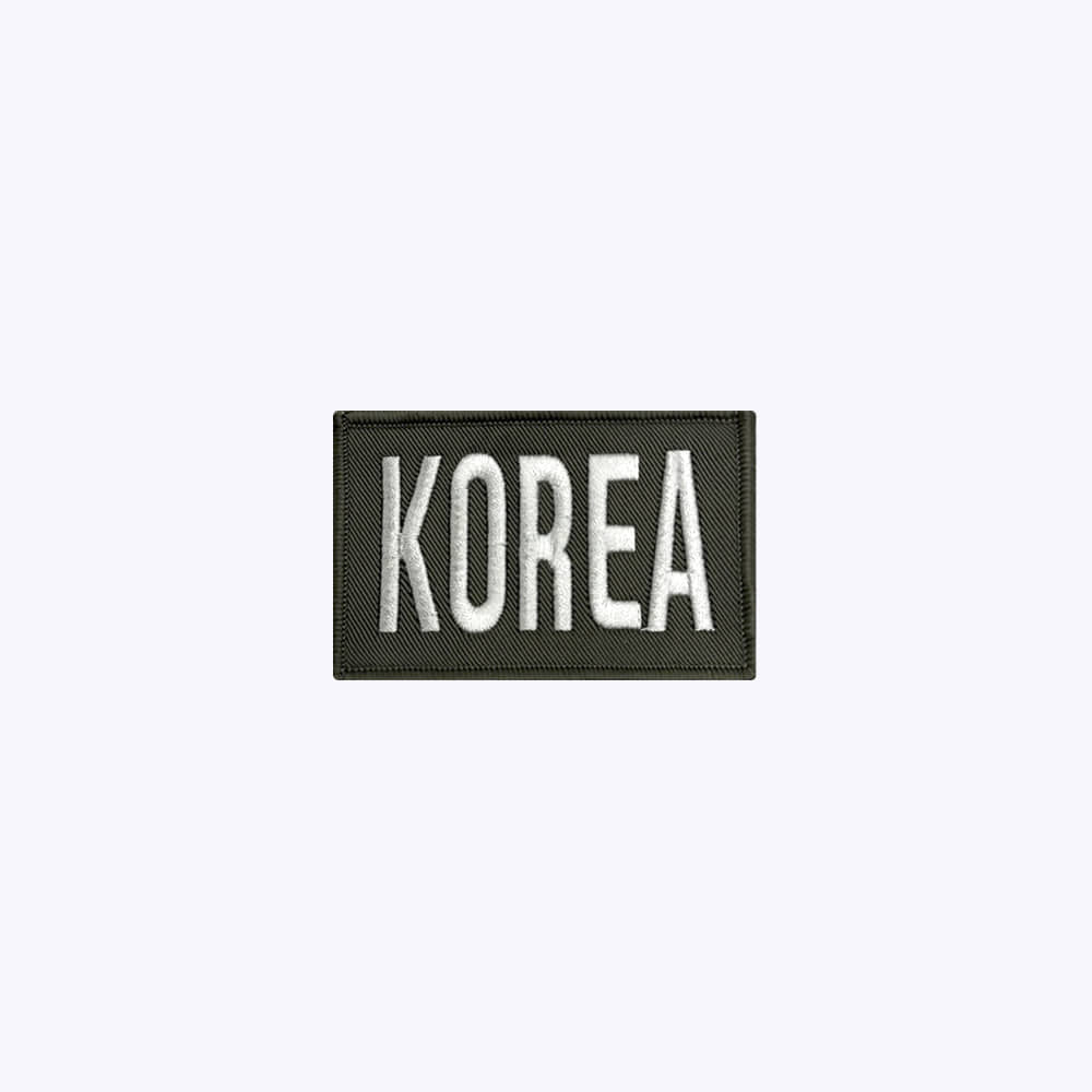 군인 패치 / KOREA 국방+흰색 KW85