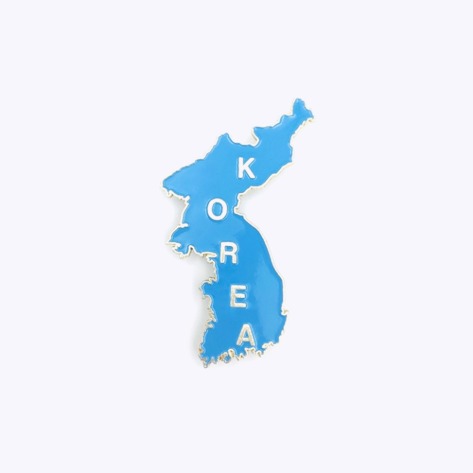 군인 뱃지 / KOREA 지도 뱃지 - 하늘