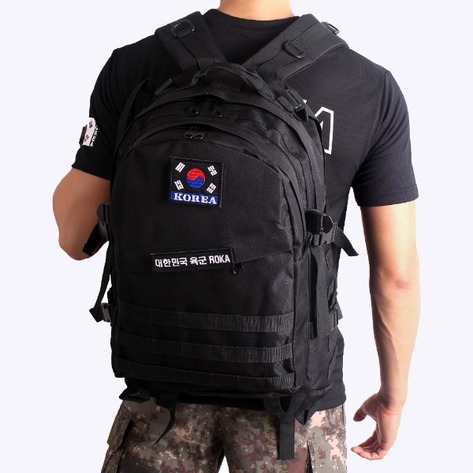 대용량 검정 군대 군인 전술 군용 가방 백팩 40L