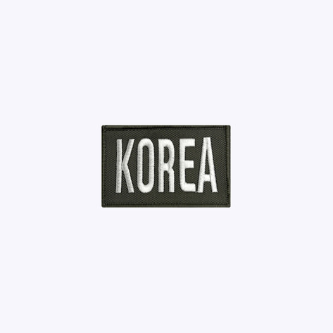 군인 패치 / KOREA 국방+흰색 KW85