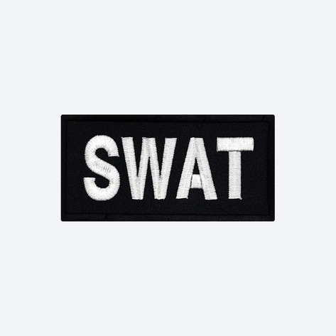 군인 패치 / SWAT 검정+흰색 BW105