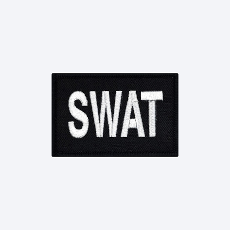 군인 패치 / SWAT 검정+흰색 BW85